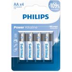 Bundle of 2 pcs Philips 4 x AA Alkaline Battery x 2 packs