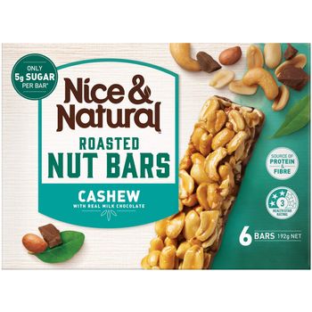 Nice & Natural Roasted Nut Bar Cashew 192g