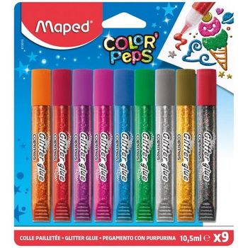 Maped Color Peps Glitter Glue x 9 Tubes