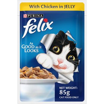 Purina Felix Chicken With Jelly Adult Cat Wet Food 85g