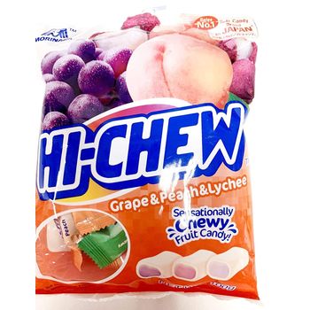 Hi-Chew Candy Bag Grape And Peach And Lychee Flavor 100g
