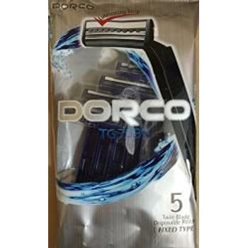 Dorco 5 Twin Blade Disposable Razors Fixed Type 2 packs