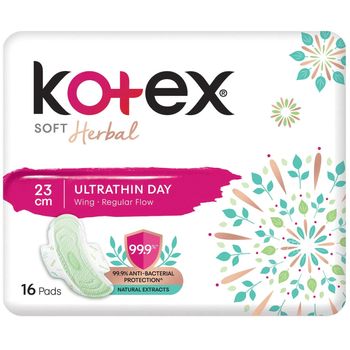 Kotex Soft Herbal Ultrathin Day Wing Pads Regular 23cm
