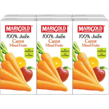 Marigold Packet Juice Carrot Mixed Fruits 6pcs 200ml