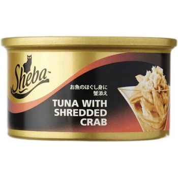 Sheba Cat Canned Food Tuna White Meat With Shredded Crab 85g