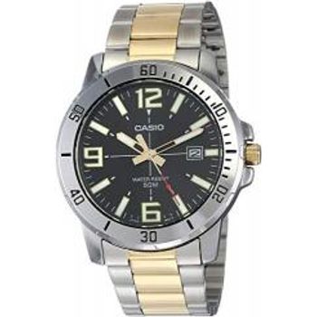 Casio Men's Japanese Quartz Stainless Steel Strap Gold 20 Casual Watch model Mtp-vd01sg-1bv