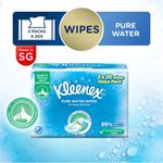 Kleenex Hand Face Moist Wipes Pure Water