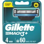 Gillette Mach3 Mens Razor Blades Pack Of 4