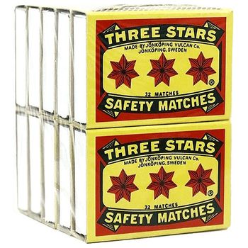 Three Stars Safety Matches 10pcs