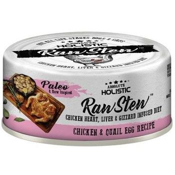 Absolute Holistic Pet Food Raw Stew Chicken And Quail Egg 80g