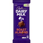 Cadbury Dairy Milk Roast Almond Milk Chocolate Block 180g