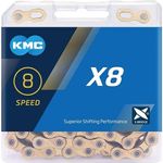 KMC X8 Titanium Gold 7 8 Speed ​​Chain