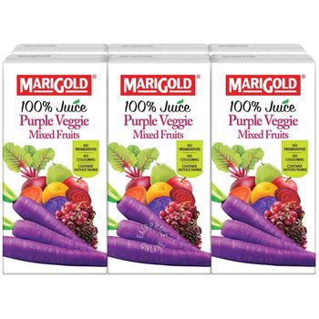 Marigold 100 Packet Juice Purple Veggie Mixed Fruits