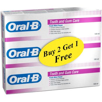 Oral-B Tooth And Gum Care Fresh Mint Toothpaste 3 x 100ml