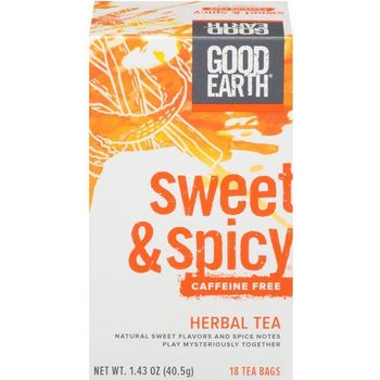 Good Earth Caffeine Free Sweet And Spicy Herbal K Cups 16 Count 68g