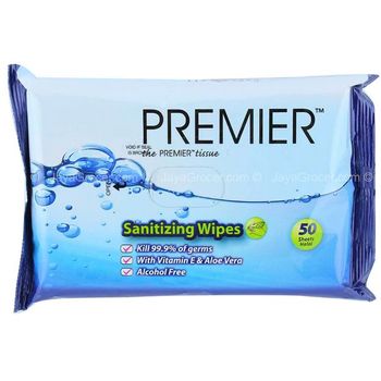 PREMIER ANTIBACTERIAL WET WIPES 50'S