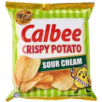 Calbee Crispy Potato Chips Sour Cream 72g