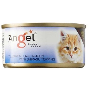 Angel Cat Canned Food Yellowfin With Shirasu In Jelly 80g