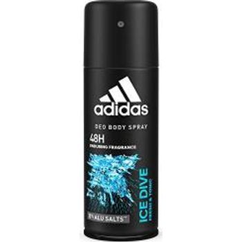 Adidas Ice Dive Deodorant 150ml Spray Developed With Athletes Cool Tech Fresh 24 Hour Boost