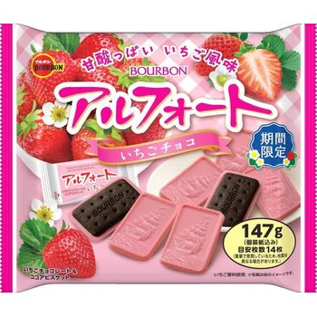 Bourbon Alfort Strawberry Chocolate 115g
