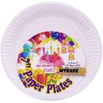 Mtrade Disposable 7 Inch White Paper Plates