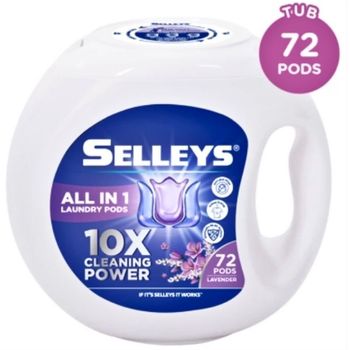 Selleys All in 1 Laundry Pods Tubs - Lavender (72 pods)