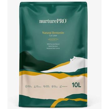 Nurture Pro Natural Bentonite Cat Litter Unscented 10L