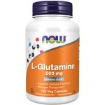 Now Foods L Glutamine Dietary Supplement 500mg 120 Vegetarian Capsules