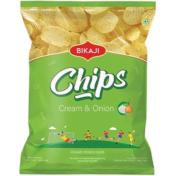 Bikaji Cream And Onion Chips 80g