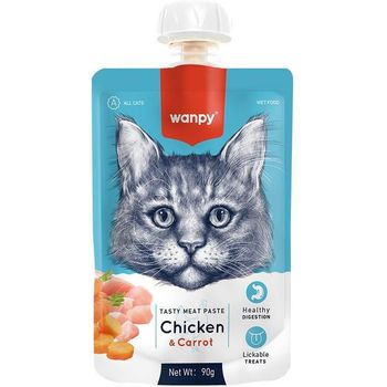 Wanpy Cat Prize Chicken Carrot Paste 90g