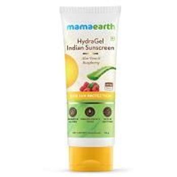 Mamaearth HydraGel Indian Sunscreen SPF 50 With Aloe Vera & Raspberry For Sun Protection 50g