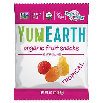 YumEarth Organic Tropical Flavored Fruit Snacks 17g