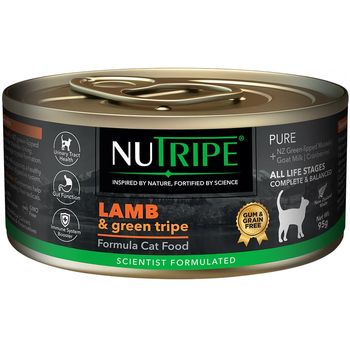 Nutripe Cat Gum & Grain Free Pure Lamb & Green Tripe 95g
