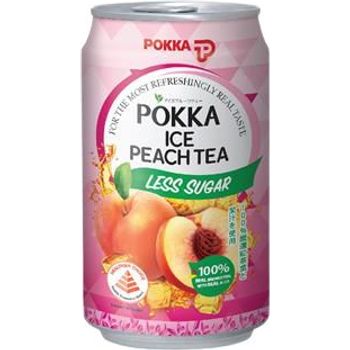 Pokka Ice Peach Tea Less Sugar 300ml