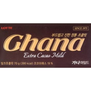 Lotte Ghana Chocolate Mild Black 70g