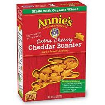 Annie's Homegrown Crackers Cheddar Bunnies Extra Cheesy 7.5 Ounce