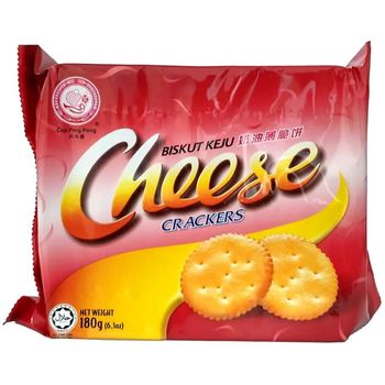Bundle of 3 packs Hup Seng Cap Ping Pong cheese crackers 180g X 3 packs