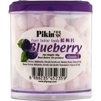 Pikin Blueberry Fruit Tablet Candy 50g