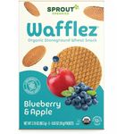 Sprout Foods Organic Blueberry Apple Wafflez Toddler Snacks 89.3g
