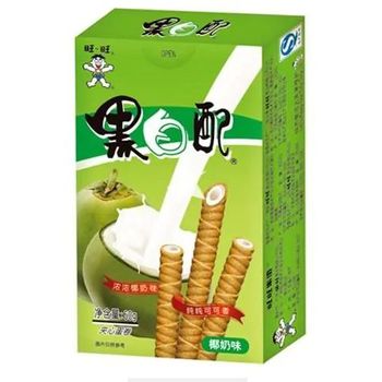 旺旺黑白配 椰奶味60G | Want Want Wafer Roll Coconut Flavour 60g