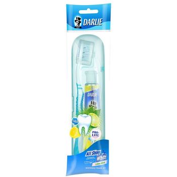 Darlie All Shiny White Lime Mint Whitening Toothbrush Toothpaste Travel Kit 1pc
