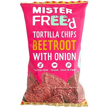 Mister Freed Beetroot And Onion Tortilla Chips 135g