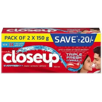 Closeup Everfresh And Anti Germ Gel Toothpaste Red Hot 300g