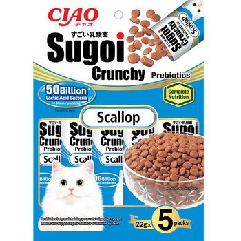 Inaba Ciao Cat Sugoi Crunchy Prebiotics Scallop 22g 5pcs