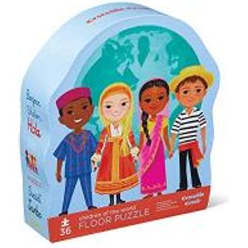 Crocodile Creek Children Of The World 36 Piece Jigsaw Floor Puzzle With Heavy-duty Box 20 Inches X 27 Inches