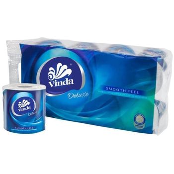 Vinda Deluxe Smooth Feel Toilet Tissue 3ply 8 Rolls