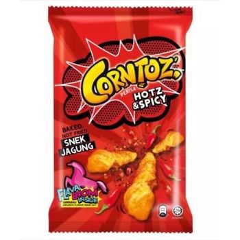 Corntoz Hot And Spicy Baked Corn Snacks 50g