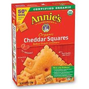 Annie's Homegrown Organic Baked Snack Crackers Cheddar Squares 11.25 Ounce