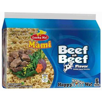Lucky Me Beef Na Beef Multi Pack 6 x 55g