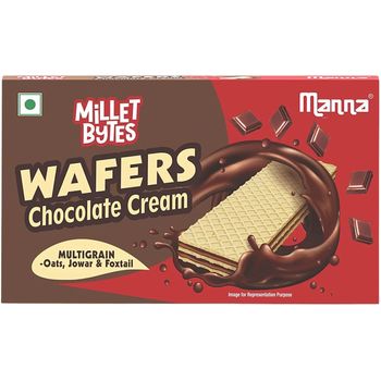 Manna Millet Bytes Multigrain Wafers Chocolate Cream 75g